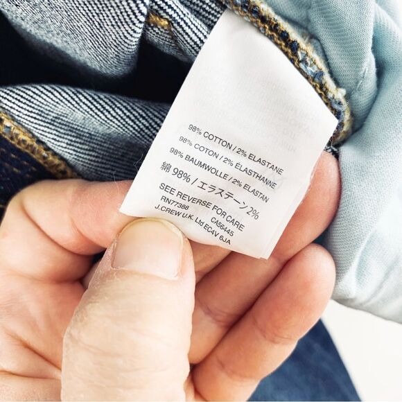 J Crew | Billie Demi Boot Crop Jeans S 27 Distressed Hem - Picture 11 of 14